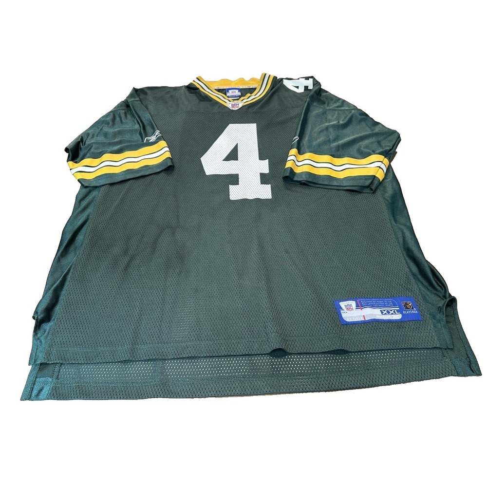 Vintage‎ Green Bay Packers Jersey Mens NFL Brett Favre 4 Reebok Size 2XL